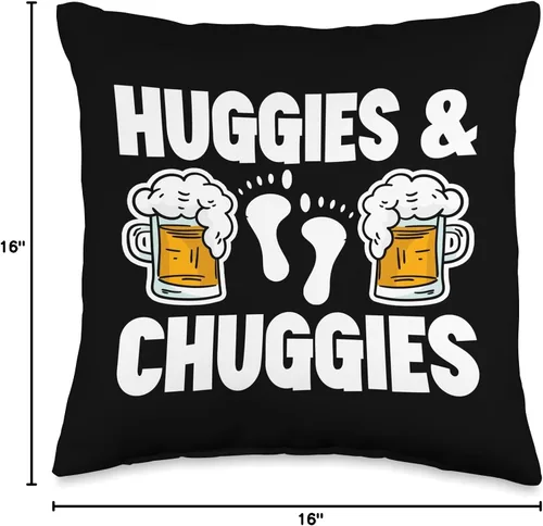 Vista 4 de Huggies n Chuggies Huggies and Chuggies - Almohada de 16 x 16 pulgadas, multicolor