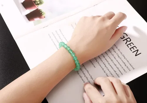 Vista 3 de Pulsera de cuentas de cristal curativo natural, pulsera de regalo ajustable para parejas