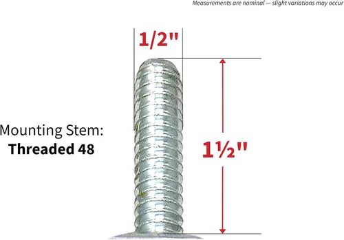 Vista 3 de Shepherd Hardware 9023 Rueda giratoria de goma suave de 4 pulgadas, diámetro de vástago de 1/2 pulgada, capacidad de carga de 200 libras