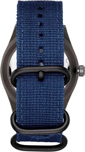 Vista 2 de Relojes militares para hombre, reloj militar militar de cuarzo analógico impermeable para hombre, pantalla de fecha, nailon táctico, deportes