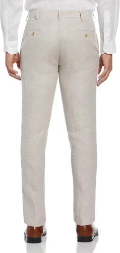 Vista 2 de Cubavera Delave - Pantalón de lino 100% para hombre, tela ligera con parte delantera plana, pantalones de verano relajados para hombre