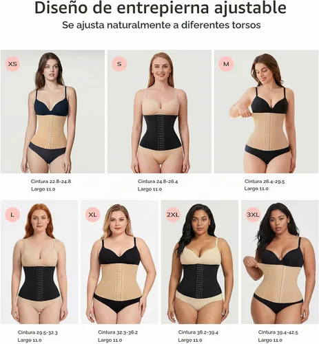 Vista 6 de LODAY Entrenador de cintura para mujer, corsé moldeador, control de barriga Gancho beige