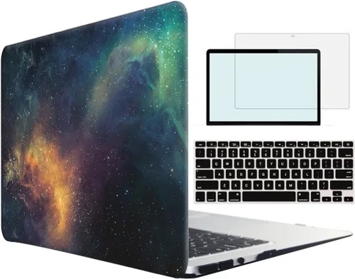 Vista 10 de Funda compatible con MacBook Pro de 13 pulgadas con CD-ROM modelo A1278 versión 2008-2012, carcasa rígida 4 en 1 de plástico a presión con protector