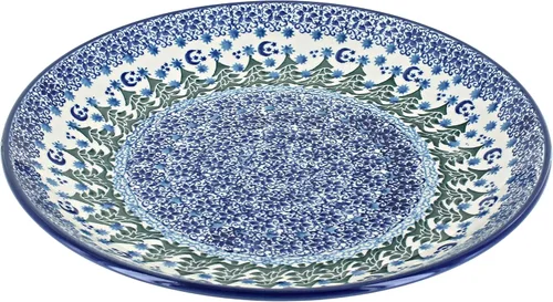 Vista 22 de Cerámica pulida de rosa azul – Plato de cena Athena marrón – 10.5 pulgadas de diámetro – Ideal para comidas diarias, comidas informales o como