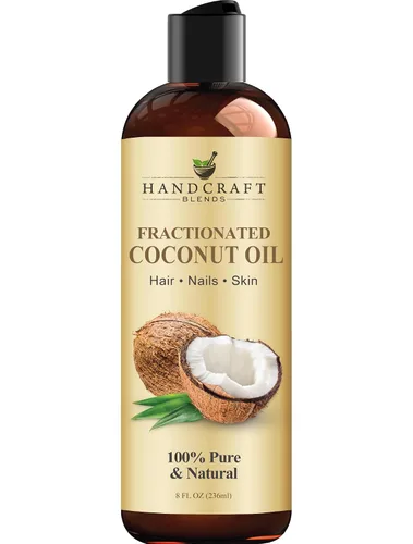 Vista 8 de Handcraft Blends Aceite de Coco Fraccionado Infundido con Romero - 8 Fl Oz - 100% Puro y Natural - Grado Premium Aceite Portador para Piel, Cabello