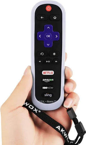 Vista 7 de AKWOX - Funda de repuesto para mando a distancia TCL Roku RC280, ligera, antideslizante, de silicona, a prueba de golpes, para Roku 3600R TCL Roku