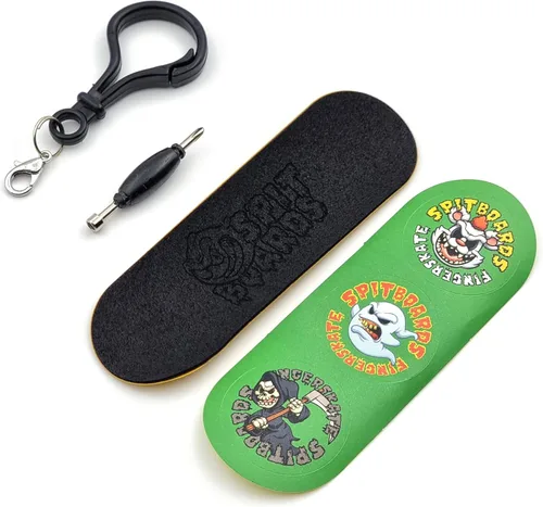 Vista 7 de SPITBOARDS® 34mm x 96mm Juego de Fingerboard Pro (Completo) Cubierta de madera real Trucks Pro con tuercas de bloqueo y bujes Pro Ruedas Pro