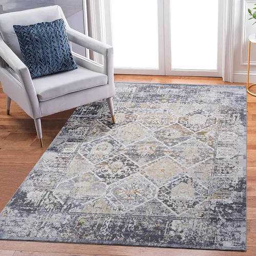 Vista 29 de NAAR PAYAS - Alfombra de área de 2 x 3 pies, diseño geométrico beige para sala de estar, dormitorio y comedor