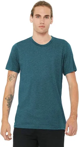 Vista 25 de BELLA+CANVAS Camiseta de cuello redondo para hombre Carbón negro (Charcoal Black Triblend)