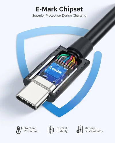 Vista 6 de Cable Matters [Certificado por Intel] Cable Thunderbolt 4 de 40Gbps 1 pie con video 8K y carga de 240W - 0,3m, compatible con USB4, Cable