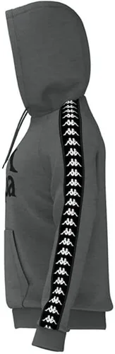 Vista 4 de Kappa Mens 222 Banda Hurtado-2 Hoodie 311BGMW-A4F Grey Md MelBlack
