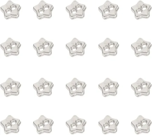 Vista 10 de 100 mini botones de estrella para manualidades, manualidades, muñecos de felpa rellenos, proyectos de álbumes de recortes, dorado, 100