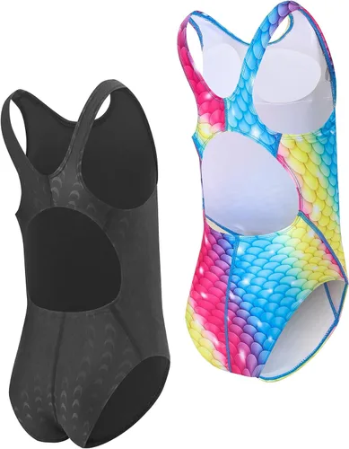 Vista 17 de J·E Sterguard Traje de baño para niñas, traje de baño para niños, traje de baño de una pieza para niñas, traje de baño para niños de 4 a 16 años