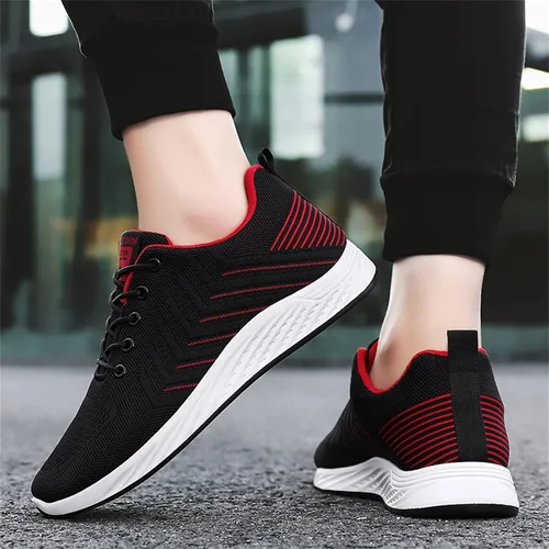 Vista 5 de Zapatos Tenis para hombre Baratos de moda de verano y para hombre, zapatillas de correr sin cordones para hombre