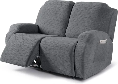 Vista 40 de VANSOFY Funda para silla reclinable, 3 piezas elásticas para silla reclinable, funda suave para silla reclinable, protector de muebles para perros