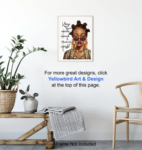 Vista 6 de Arte y decoración inspiradoras de pared para mujeres negras, póster motivacional de inspiración afroamericana, arte negro, obra de arte de pared