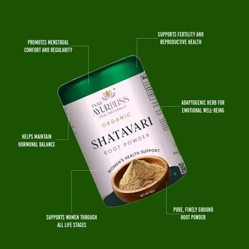 Vista 4 de Polvo de raíz de Shatavari 100% orgánico, equilibrio hormonal, bienestar menstrual, apoyo de fertilidad y vitalidad diaria para mujeres, polvo