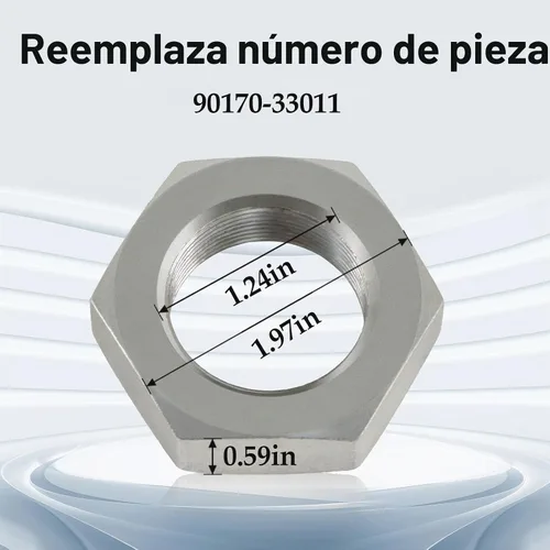 Vista 4 de 2 tuercas de eje trasero para Banshee 350cc Blaster 200cc 1988-2006, Breeze 1989-2004, Grizzly 125 2004-2013 Reemplazar #: 90170-33011