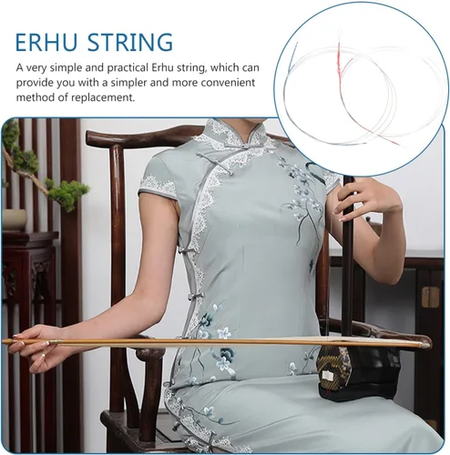 Vista 7 de Totority 12 Conjuntos Erhu Cuerdas Gitarre Instrumento Musical Accesorios Erhu Piezas Erhu Instrumento Lote Khaen Instrumento Sitar Instrumento Erhu