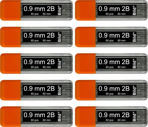 Vista 8 de Bild Premium 1250 recargas de mina de 0.3 mm HB para lápiz mecánico (HB Mega, 0.3 mm)