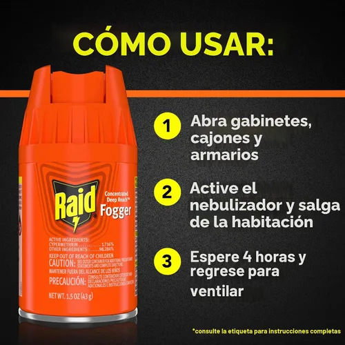 Vista 9 de Raid Deep Reach Fogger 4.5 onzas (paquete de 3)