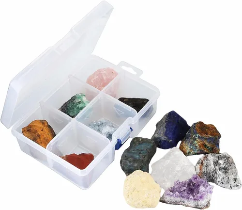 Vista 2 de Rockcloud 6 piedras de cuarzo de cristal áspero natural, rocas semipreciosas para cabbing, reiki, curación de crytsal for Cabbing,Tumbling, Reiki