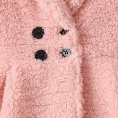 Vista 5 de Mubineo Ropa de otoño e invierno para bebé niña pequeña, gabardina de forro polar de princesa, abrigo para niños