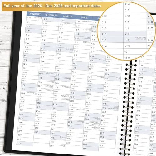 Vista 3 de Libro de citas 2026 – Agenda diaria por hora 2026, enero de 2026 a diciembre de 2026, 9 x 11 pulgadas, agenda 2026, agenda grande, libro de citas