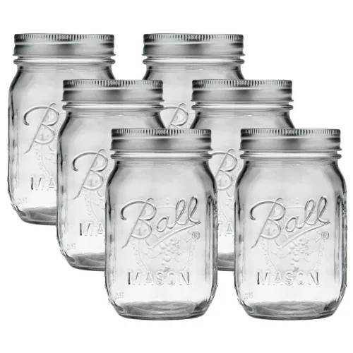 Vista 22 de Ball Mason, Frascos de mermelada con tapas y bandas, Set de 12 unidades de 4 oz, 4 onza, Transparente