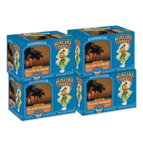 Vista 59 de Kauai Coffee Cápsulas K-Cup para cafeteras Keurig, café arábica, 10% hawaiano, tostado medio, aroma brillante con notas florales, descafeinado, 1