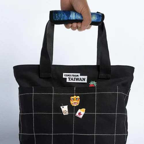 Vista 7 de CM Paquete de 5 manijas de neopreno para equipaje de neopreno, identificadores de equipaje para bolsa de viaje, equipaje o maleta