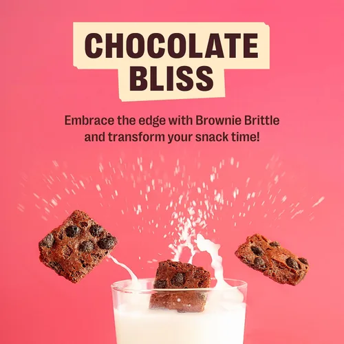 Vista 4 de Brownie Brittle – M&M’S Minis Galletas delgadas y crujientes dulces (Paquete de 6, 4 onzas), rico postre de bocados de brownie gourmet