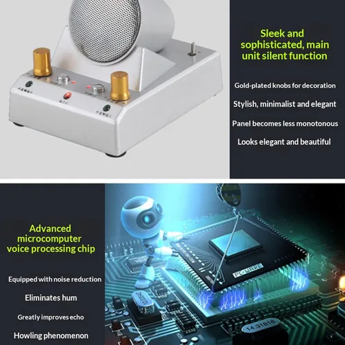 Vista 5 de Sistema de intercomunicación de altavoz de ventana, micrófono de intercomunicación de doble manera an-ti-interferencia, sonido claro y fuerte/efecto