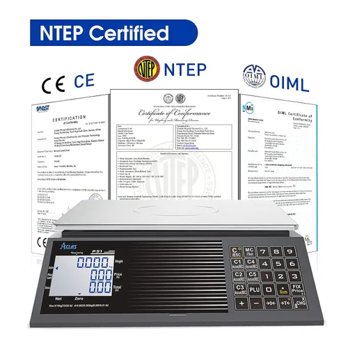 Vista 2 de ACLAS Báscula de computación de precio digital NTEP certificada legal para el comercio 30 libras 0.01 libras Báscula comercial al por menor