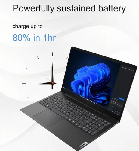 Vista 8 de Lenovo Laptop V15, Intel Core 7-240H, DDR5 de 16 GB, SSD de 512 GB, Windows