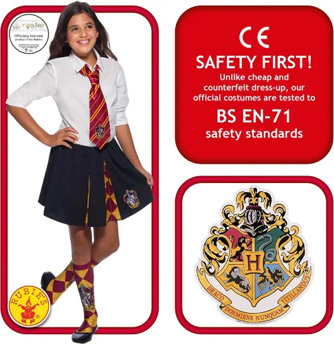 Vista 4 de Harry Potter - Falda para disfraz de Gryffindor para niños