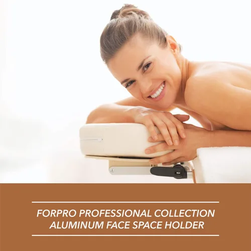 Vista 3 de ForPro Soporte de aluminio para el espacio facial, ligero, ajustable, reposacabezas para mesas de masaje, 17.6 onzas