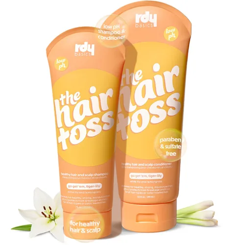 Vista 7 de The Hair Toss - Juego de champú y acondicionador para hombres y mujeres, 13.5 floz/7 floz, menta, formulado 4.5 pH, hidratante, sin parabenos