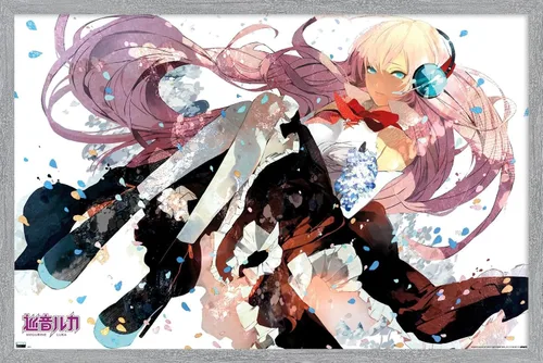 Vista 16 de Trends International Hatsune Miku - Póster de pared de Megurine Luka, 22.4 pulgadas de largo x 14.7 pulgadas, versión enmarcada en madera de granero