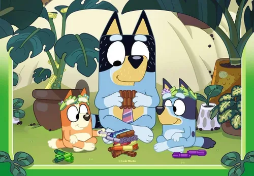 Vista 4 de Ravensburger Puzzle Bluey Auf geht's! - Rompecabezas de 2 x 24 piezas a partir de 4 años