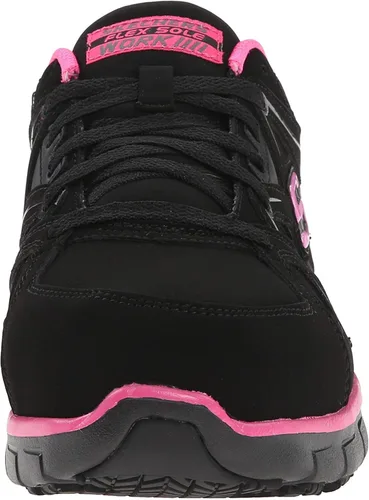 Vista 2 de Skechers Synergy Sandlot - Zapato de trabajo para mujer con agujetas.
