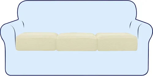 Vista 98 de subrtex Funda de Cojín Elástica Suave para Asiento de Sofá Funda Deslizable de Spandex para Silla y Sofá Adecuada para 1-2-3 Plazas Reemplazo
