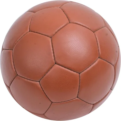 Vista 7 de Balón de fútbol Tamaño 5 Cuero antiguo Vintage Marrón Claro Pelota