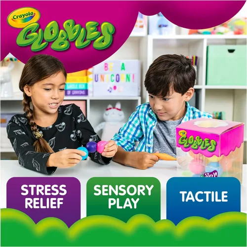 Vista 5 de Crayola Globbles - Juguetes esponjosos (16 unidades), juguete de huevo de Pascua y rellenos esenciales para cestas de Pascua, bola antiestrés