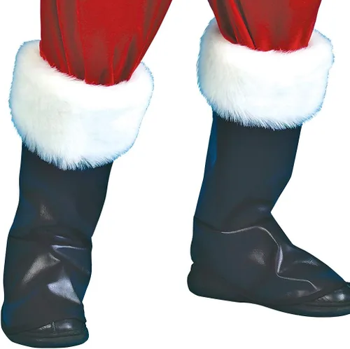 Vista 6 de Lingway Toys Disfraz de Mr Santa Claus para adultos, parte superior de Papá Noel, pantalones, sombrero, botas, cinturón, barba, guantes, todo