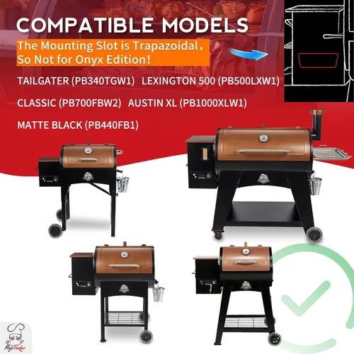 Vista 2 de Placa de control trapezoidal, pieza de repuesto para Pit Boss Copper Series Parrilla de pellets de madera y ahumador, Lexington, Classic, Austin XL