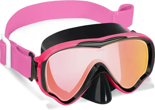 Vista 9 de Gafas de natación para niños con correa de tela para niños de 3 a 15 años, gafas de natación a prueba de fugas con cubierta nasal, vista clara