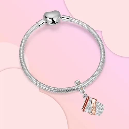 Vista 107 de Dije de girasol con diseño de estrella y luna y elefante para pulsera, collar de plata de ley 925, dijes de corazón de amor para mujer, regalo