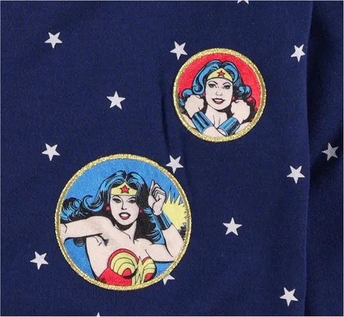 Vista 6 de Mighty Fine Sudadera con capucha para niñas de Wonder Woman Cosplay para niñas pequeñas y grandes, tallas XS-XL