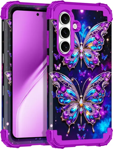 Vista 31 de Rancase para Galaxy S25, Funda de tres capas, protección resistente a los golpes, paraguas de plástico duro + funda protectora de goma de silicona
